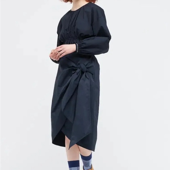 JW Anderson for Uniqlo Wrap Skirt Navy Size 10 - Picture 6 of 6